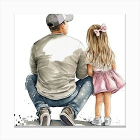 Father And Daughter Canvas Print