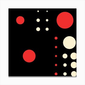 Yayay Dots Red Square Canvas Print