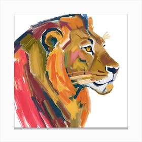 Asiatic Lion 01 Canvas Print
