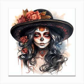 Day Of The Dead Girl 4 Canvas Print