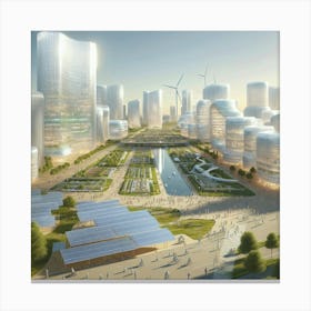 Futuristic Cityscape 5 Canvas Print