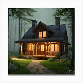 Middle Of The Forest Canvas Print