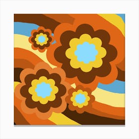 Abstract Flower Vintage Canvas Print