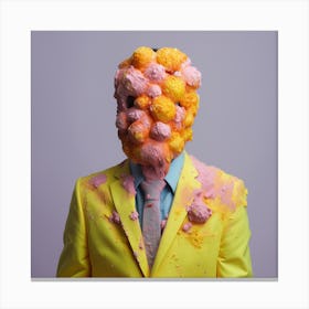 Man With A Moldy Fruit Pie Face 1 Canvas Print