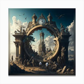 Clock Of The World Canvas Print