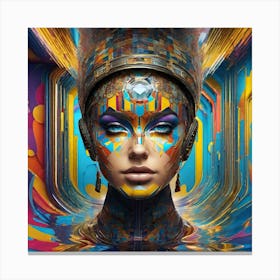 Futuristic Portrait Of A Woman Canvas Print