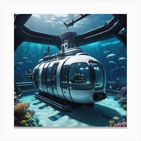 Underwater Submarine Canvas Print