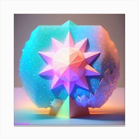 Whimsical Pastel Star Canvas Print