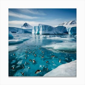 Antarctic Penguins Canvas Print