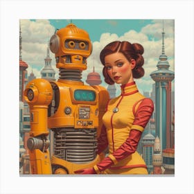 Robot Girl Canvas Print