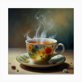 Tea In A Cup Canvas Print