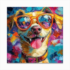 The Coolest Dog In Town 6 Canvas Print