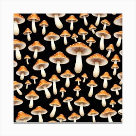 Mushroom Seamless Pattern 1 Canvas Print