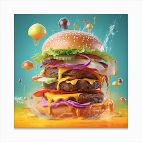 Burger Splash Canvas Print