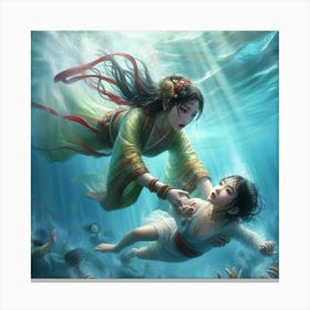 Chinese Mermaid Canvas Print