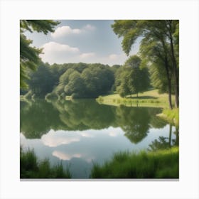 Pond In The Forest 1 Canvas Print