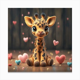 Cute Giraffe 1 Canvas Print