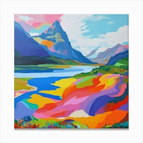Colourful Abstract Tierra Del Fuego National Park Patagonia 4 Canvas Print