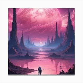 Space Landscape Canvas Print