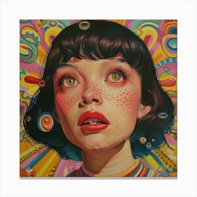 Psychedelic Girl 3 Canvas Print