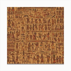 Egyptian Hieroglyphs Canvas Print