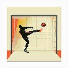 Soccer Player Kicking The Ball 3 Canvas Print