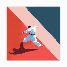 A Judo Throw Minimal Illustration 1718704876 2 Canvas Print