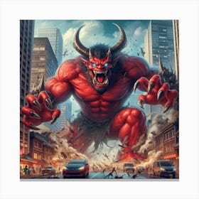Demon In The City 1 Canvas Print