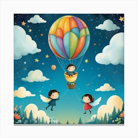 Default Fly High Together Nursery Kids Art Print 0 Canvas Print