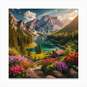 Alpine Landscape Canvas Print