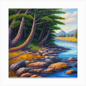 River In The Mountains 1 Canvas Print