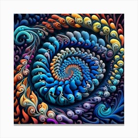 rainbow swirl Canvas Print