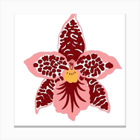Orchid Flower Square Canvas Print