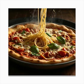 Pizza Being Steamed Canvas Print