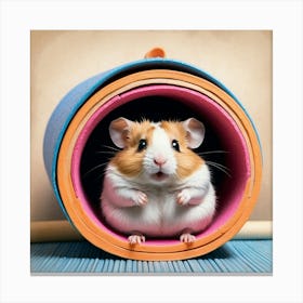 Hamster In A Tube 3 Canvas Print