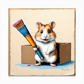 Hamster Painting 16 Canvas Print