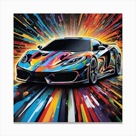 Splatter Car 16 Canvas Print