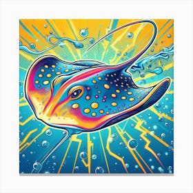 Electric Stingray, Pop Art 7 Canvas Print