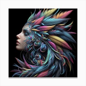 Feathered Woman 2 Canvas Print