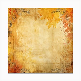 A Watercolor Illustration Of An Old Weathered Piece Of Paper Art Placed Against An Abstract Golden Canvas Print