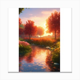 Autumn River 3 Canvas Print