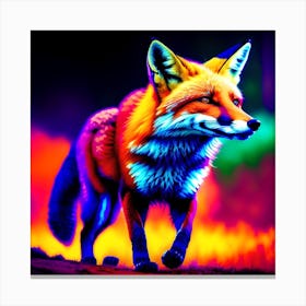 Fox In The Forest Canvas Print