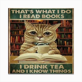 That'S What I Do cat art Canvas Print