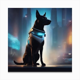 Futuristic Dog Canvas Print