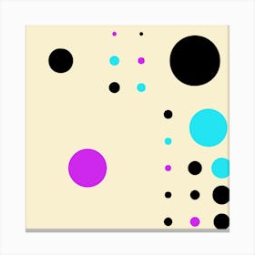 Yayay Dots Purple Mix Square Canvas Print