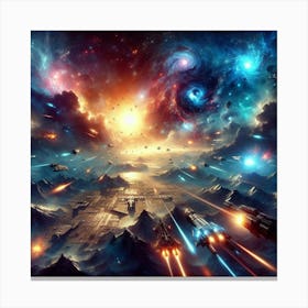 Space Battle 3 Canvas Print
