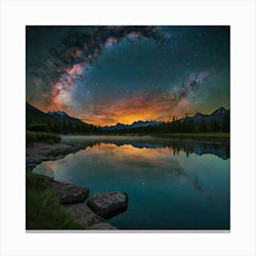 Milky Over Lake Canvas Print