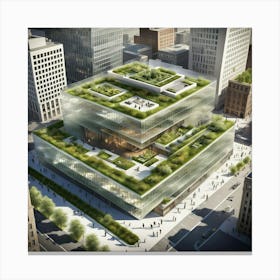 Green Roof 1 Canvas Print