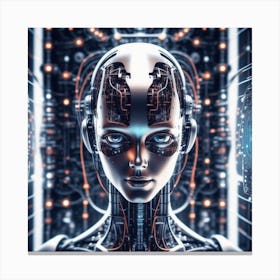 Cyborg Woman 20 Canvas Print