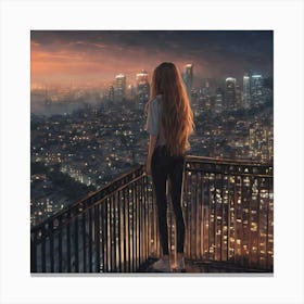 Cityscape Painting Canvas Print